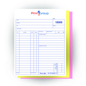 Custom Carbonless NCR Forms â€“ Multi-Part Business Copies