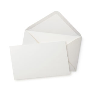 Premium white envelopes in sizes 5.5x8.5, 4.25x5.5, and 5x7 – perfect for greeting cards, invitations, and business mailings